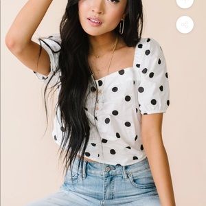 Tops - Polka Dot Crop Top Tops - Polka Dot Crop Top